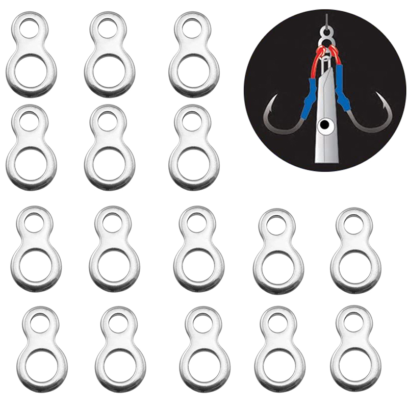 10-50Pcs Stainless Steel Fishi - Fishing Lure Accessories 评论和价格