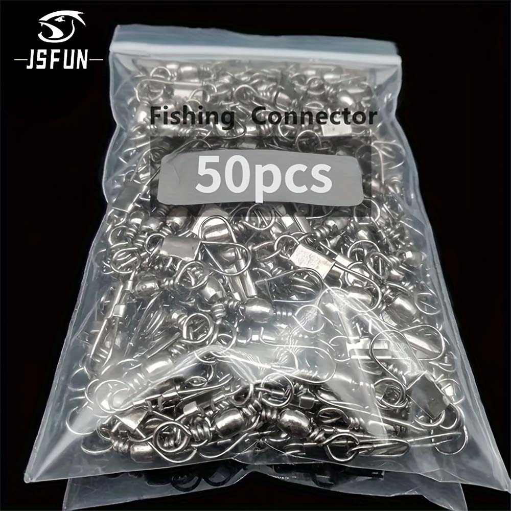 JSFUN 50Pcs Fishing Connector  - Fishing Lure Accessories 评论和价格