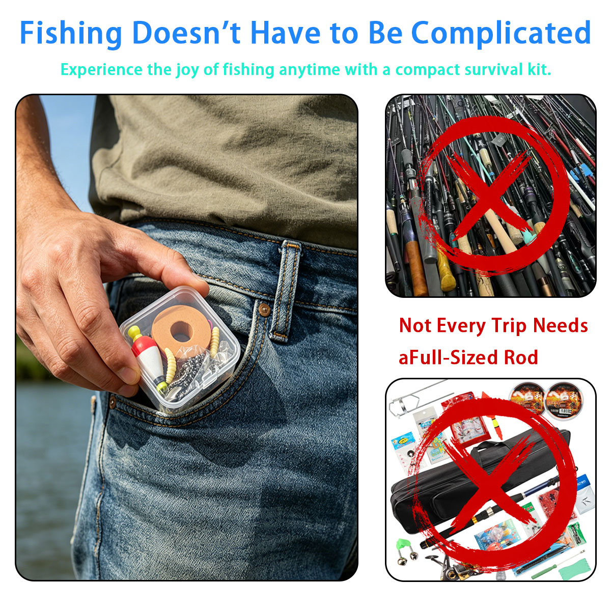 Portable Emergency Fishing Gea - Fishing Lure Making Kit 评论和价格