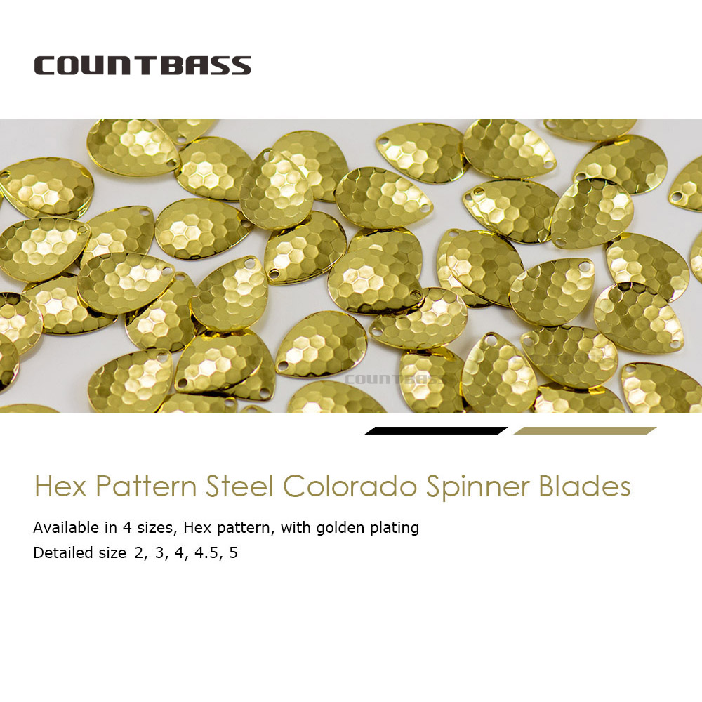 Countbass 50pcs Size 2-5 Gold  - Fishing Lure Spinner 评论和价格